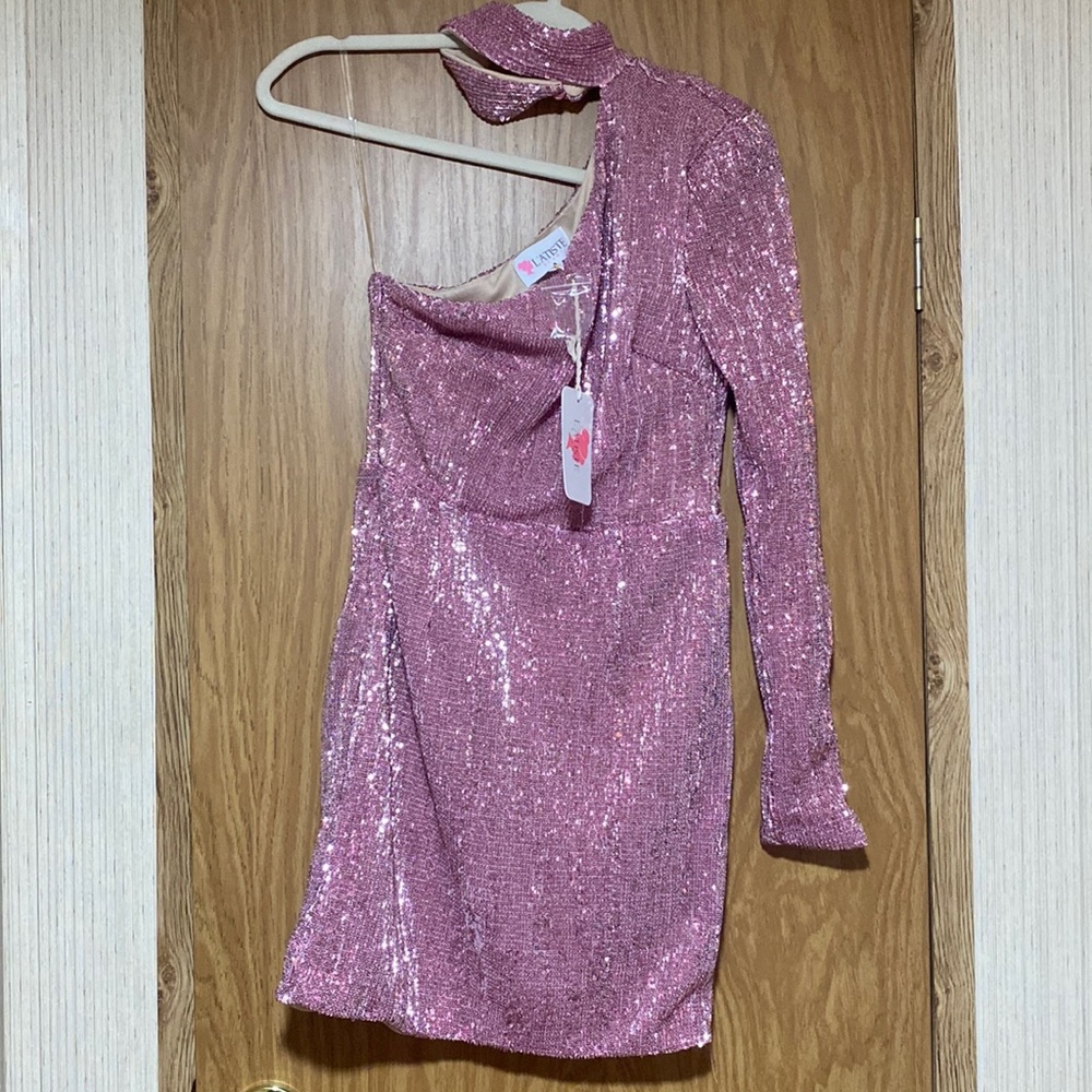 L’Atiste Sequin One Shoulder‎ Dress Size M